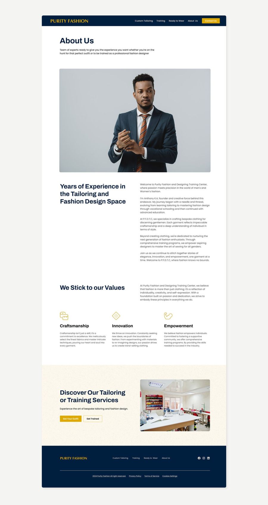About us page