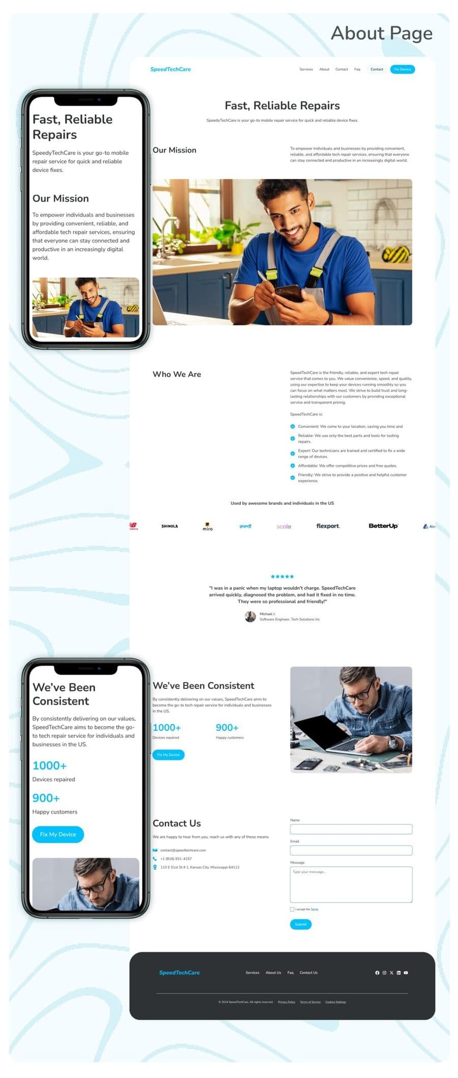 SpeedTechCare about page