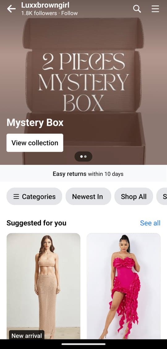 The Luxx Brown Girl Facebook Shop