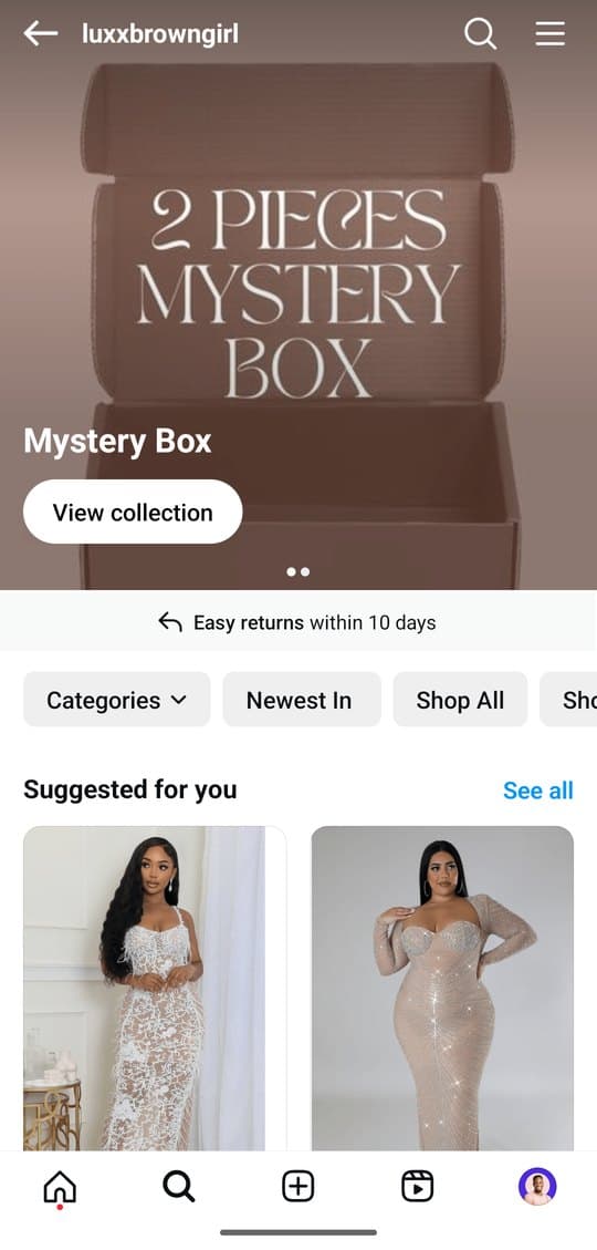 The Luxx Brown Girl Instagram Shop
