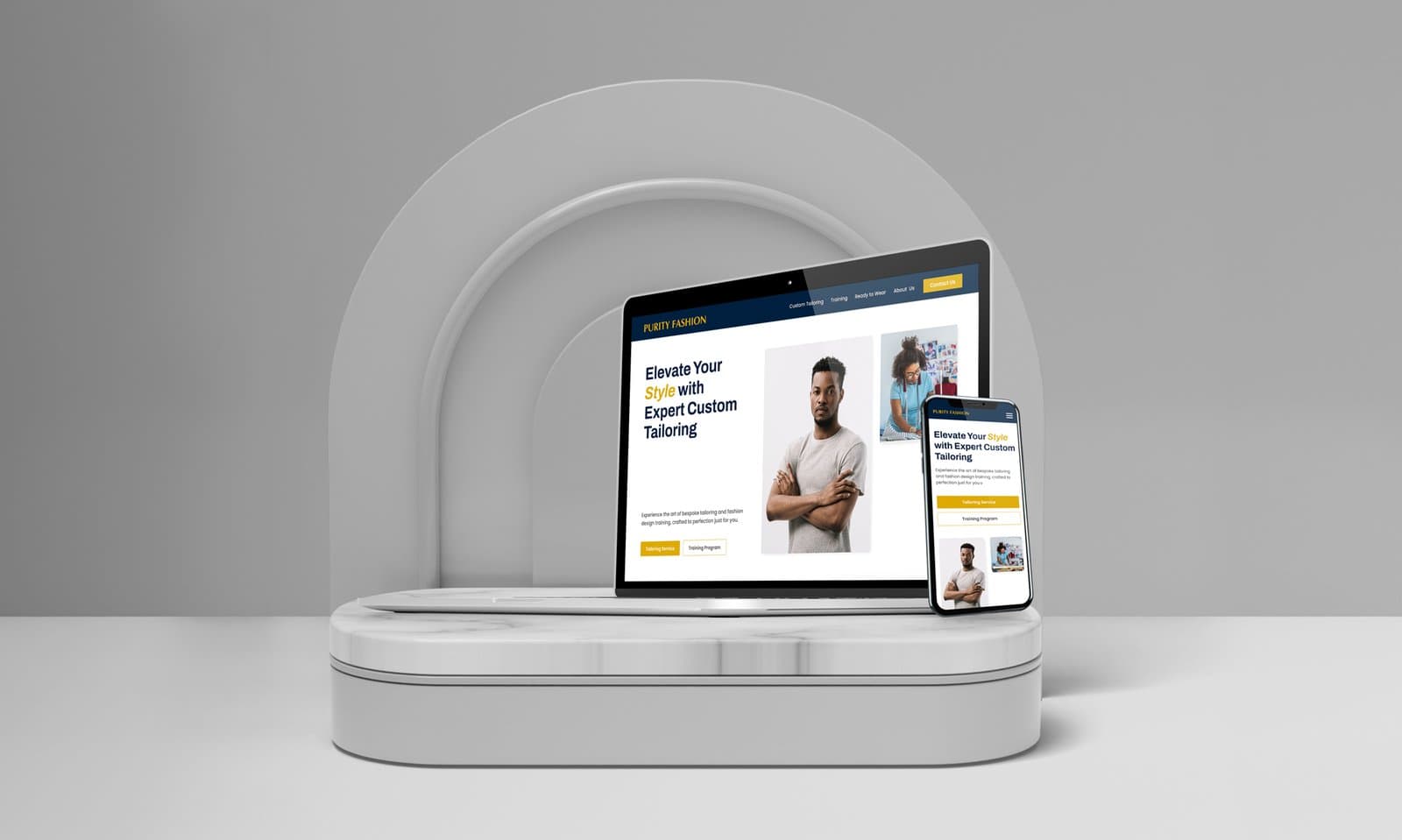Purity Fashion website design