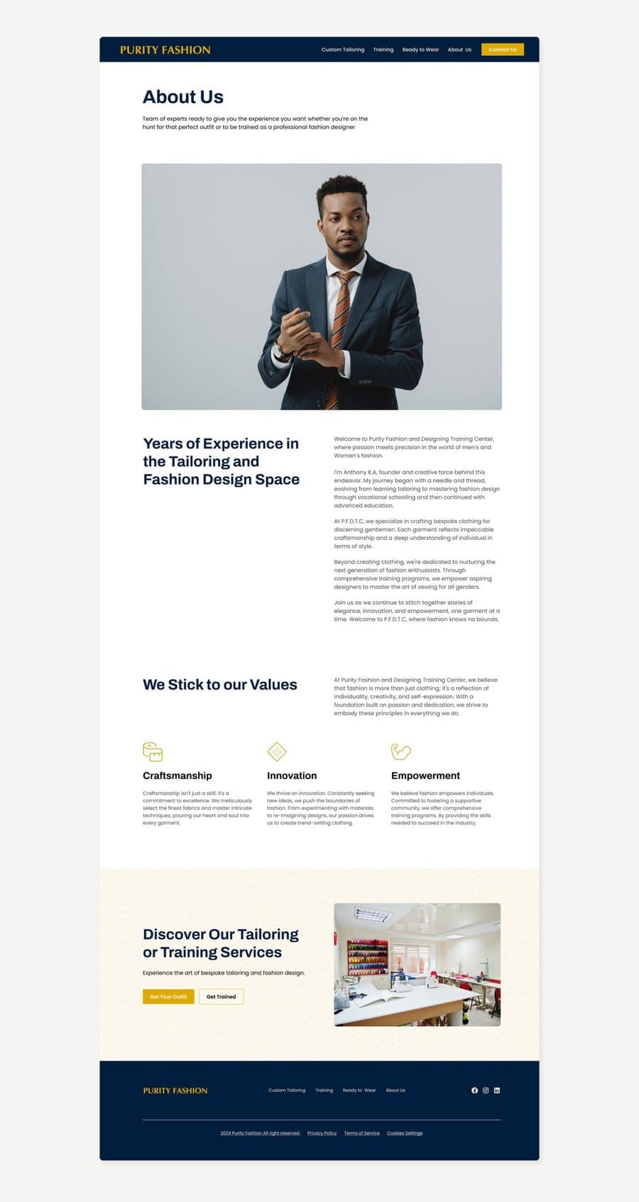 About us page
