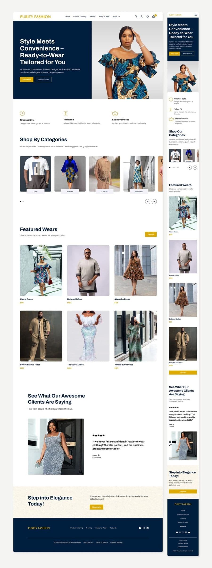Ready-to-wear shop page