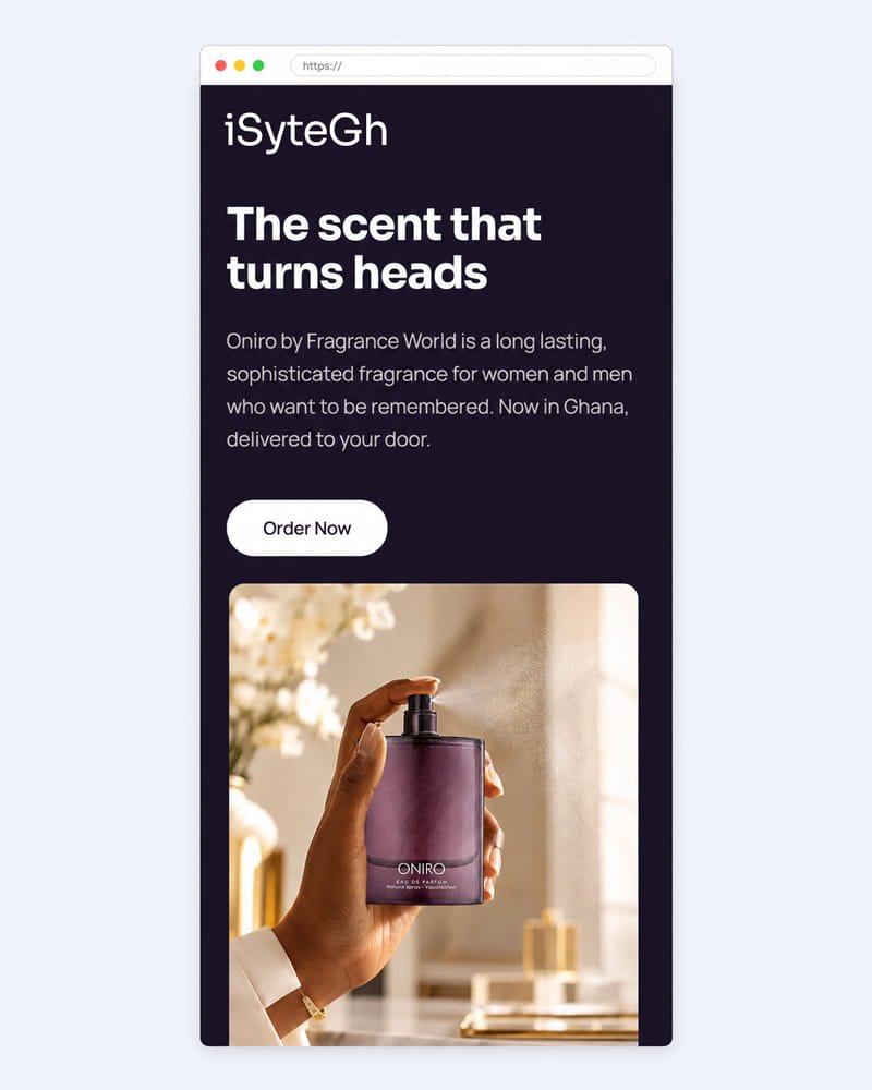 Example sales page built for a client